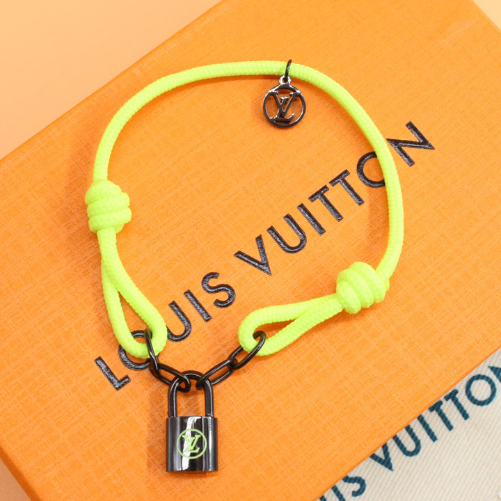 Louis Vuitton Silver Lockit X Virgil Abloh Bracelet, Black Titanium     Q05268 - DesignerGu