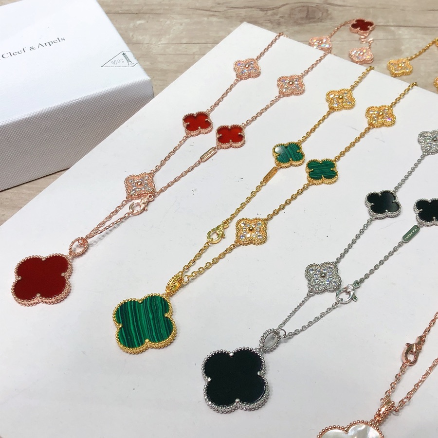 Van Cleef & Arpels Vintage Alhambra Long Necklace, 10 motifs - DesignerGu