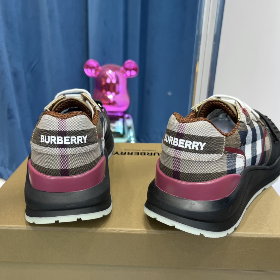 Burberry Check Cotton Sneakers - DesignerGu