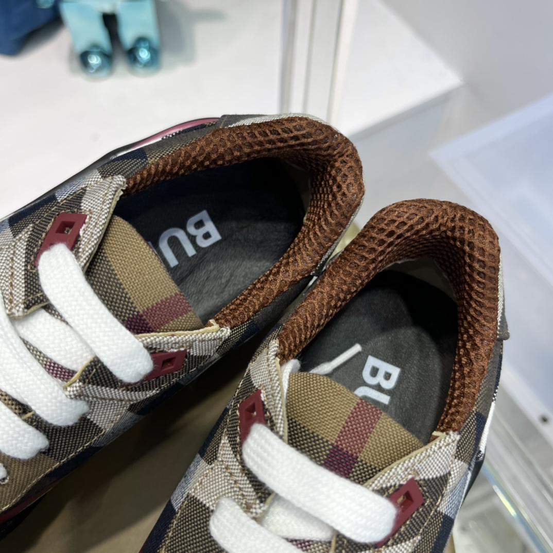 Burberry Check Cotton Sneakers - DesignerGu