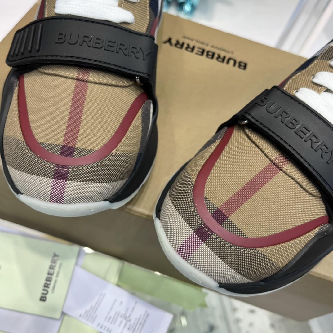 Burberry Check Cotton Sneakers - DesignerGu