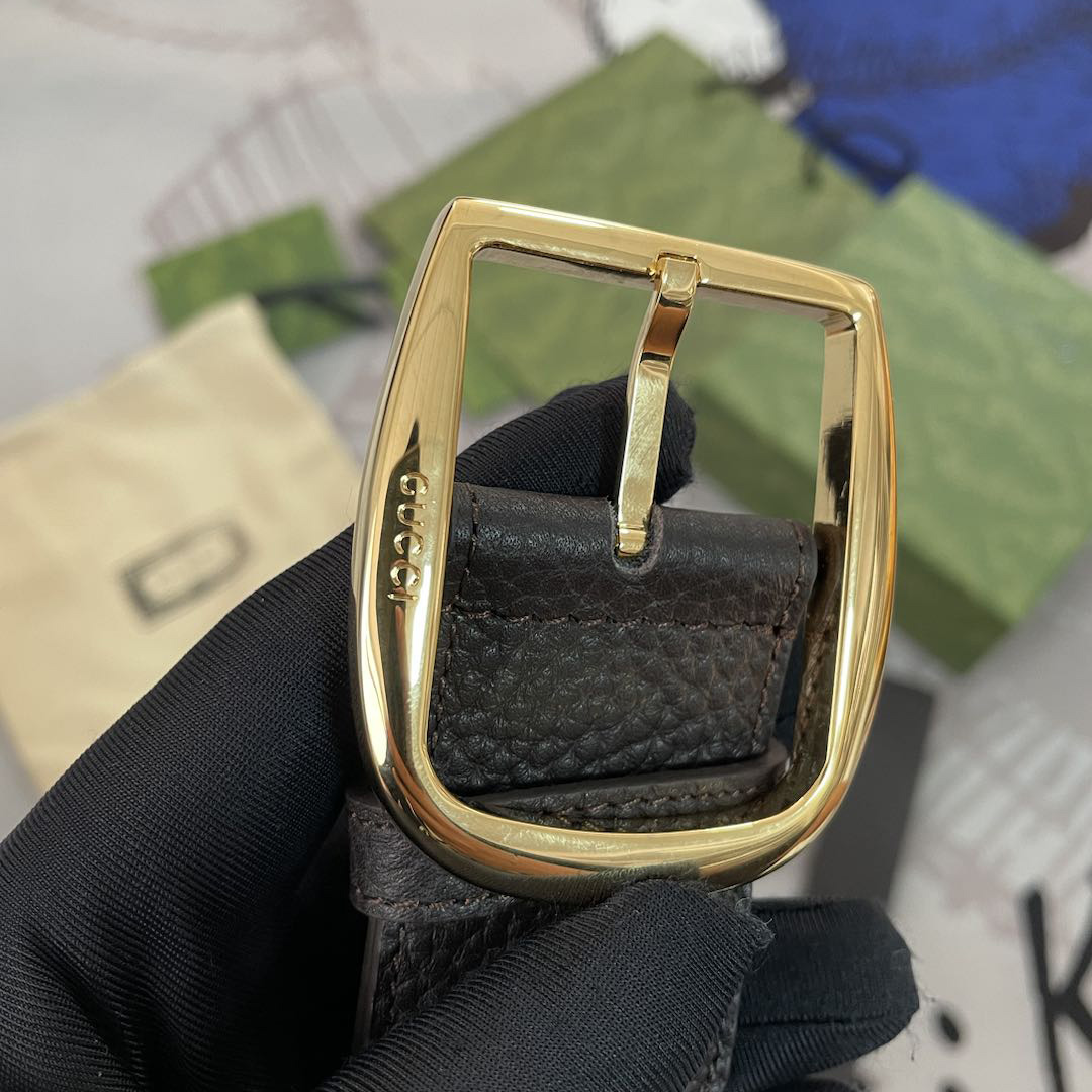 Gucci GG Belt With Square Buckle - DesignerGu