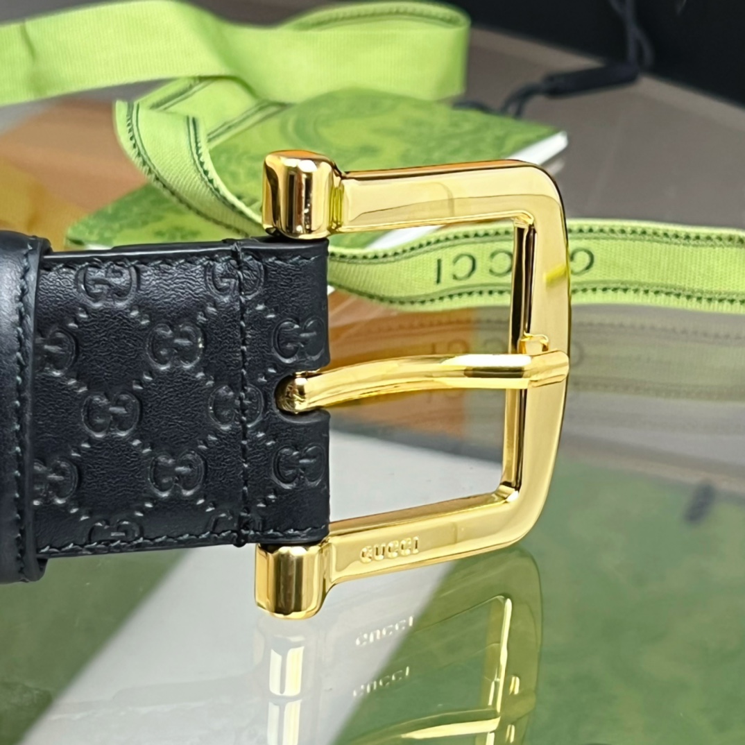 Gucci Belt With Square Buckle - DesignerGu