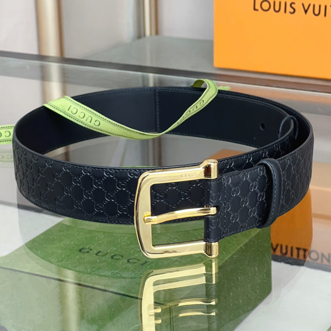 Gucci Belt With Square Buckle - DesignerGu