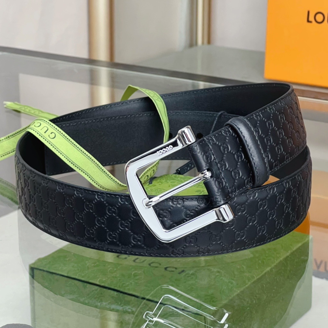 Gucci Belt With Square Buckle - DesignerGu