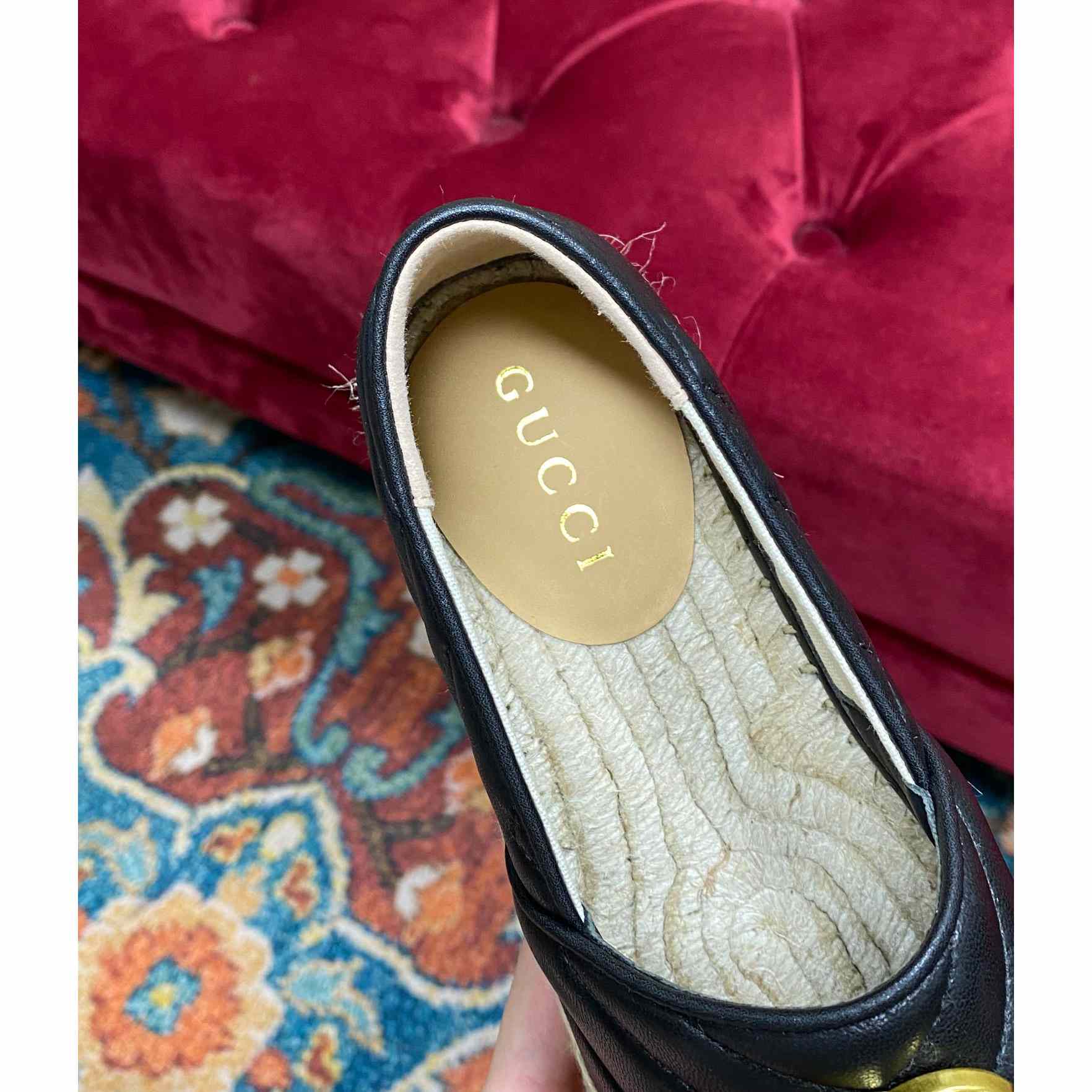 Gucci Leather Espadrille With Double G - DesignerGu