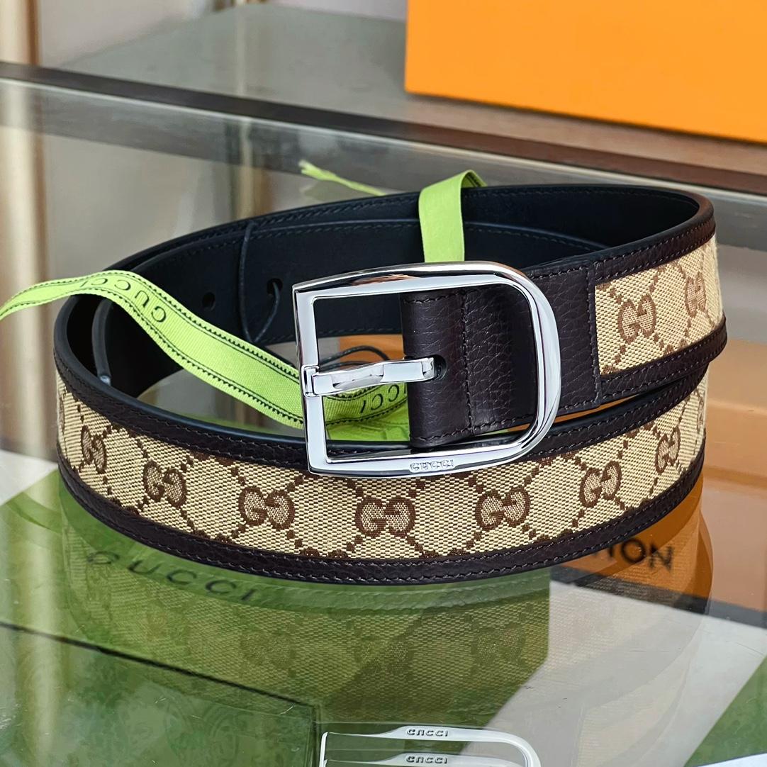 Gucci GG Belt With Square Buckle - DesignerGu