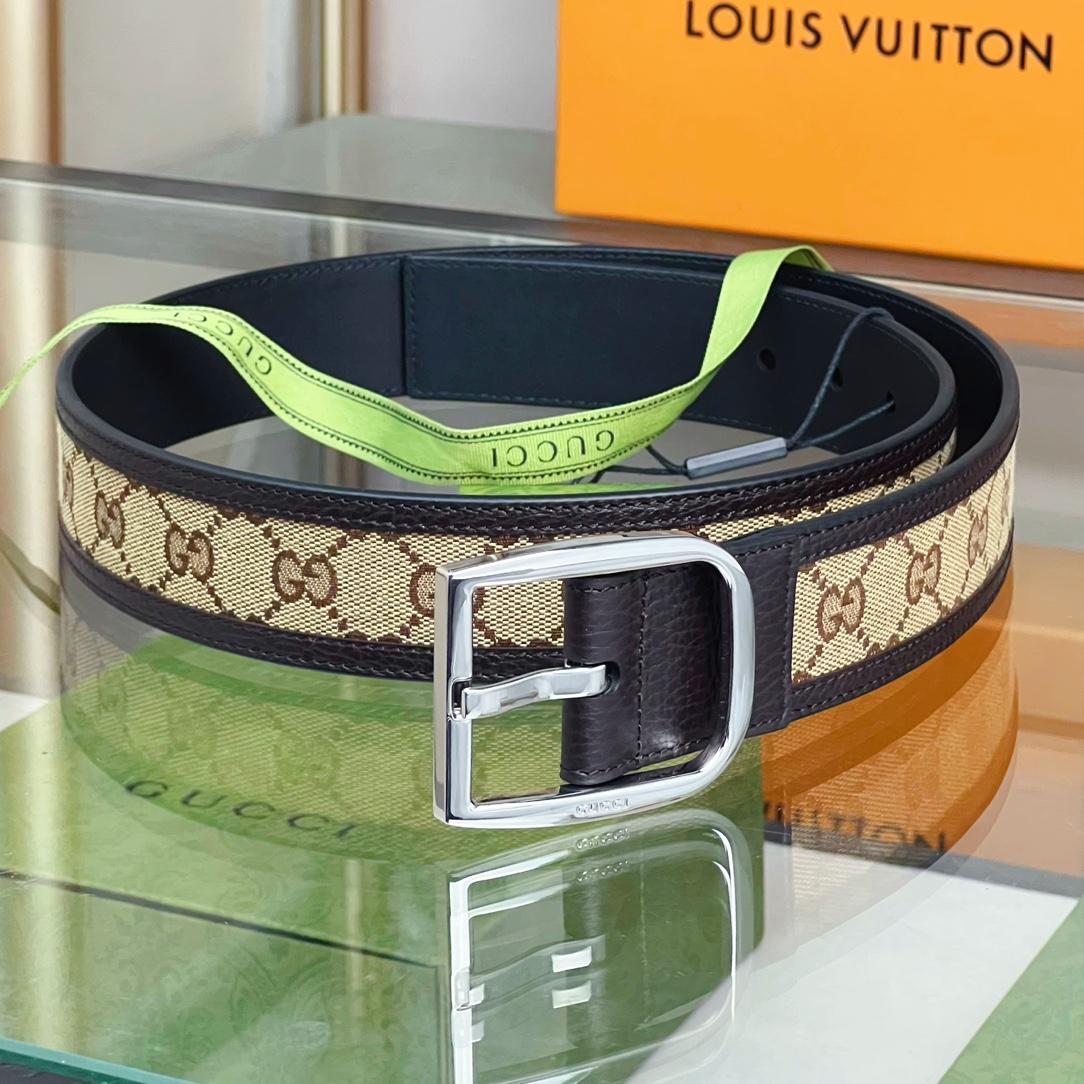 Gucci GG Belt With Square Buckle - DesignerGu