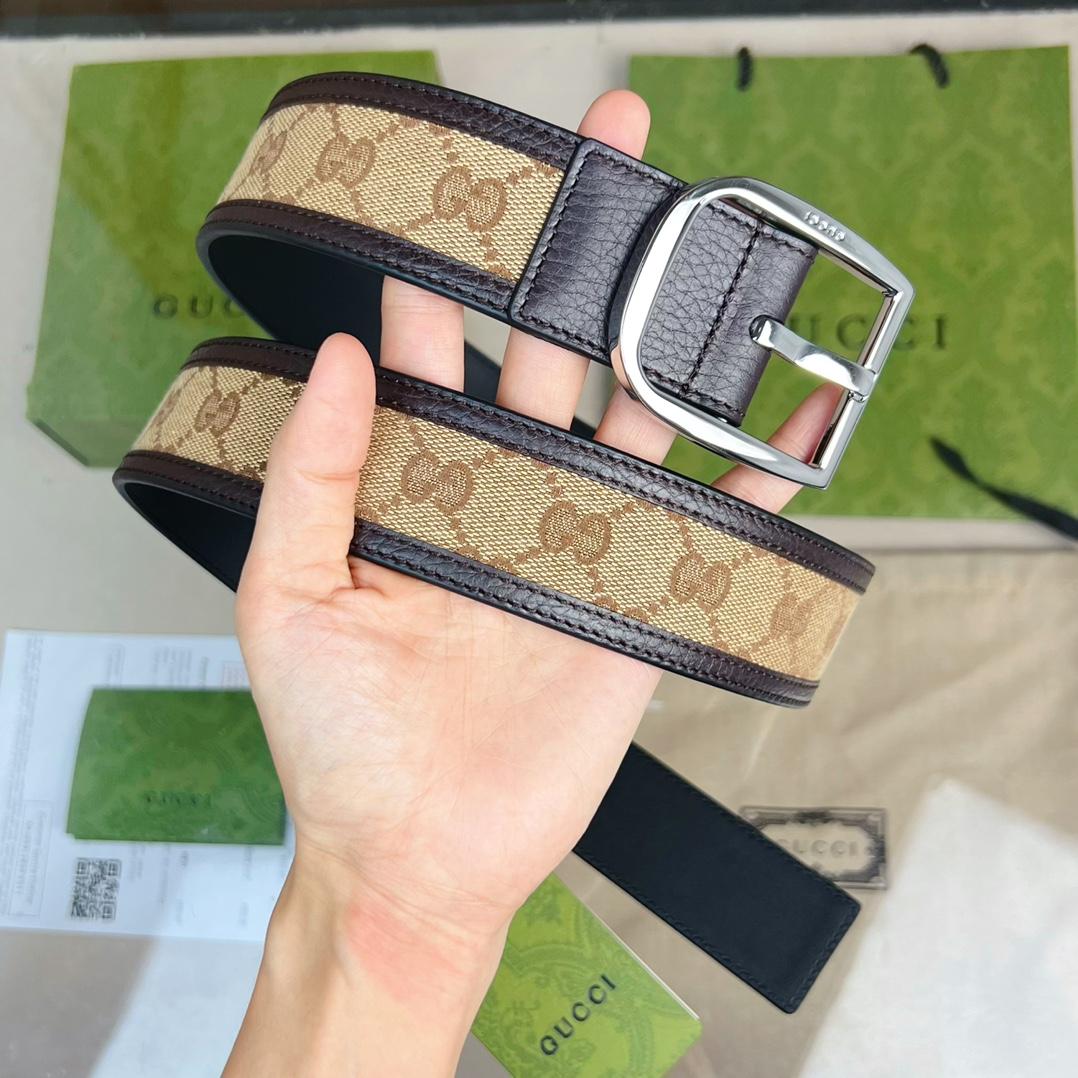 Gucci GG Belt With Square Buckle - DesignerGu