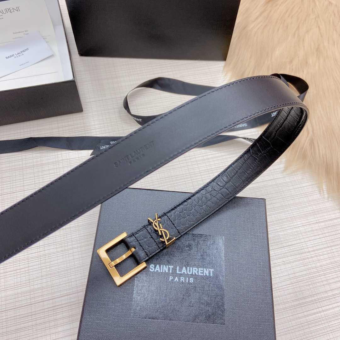 Saint Laurent Leather Belt - DesignerGu