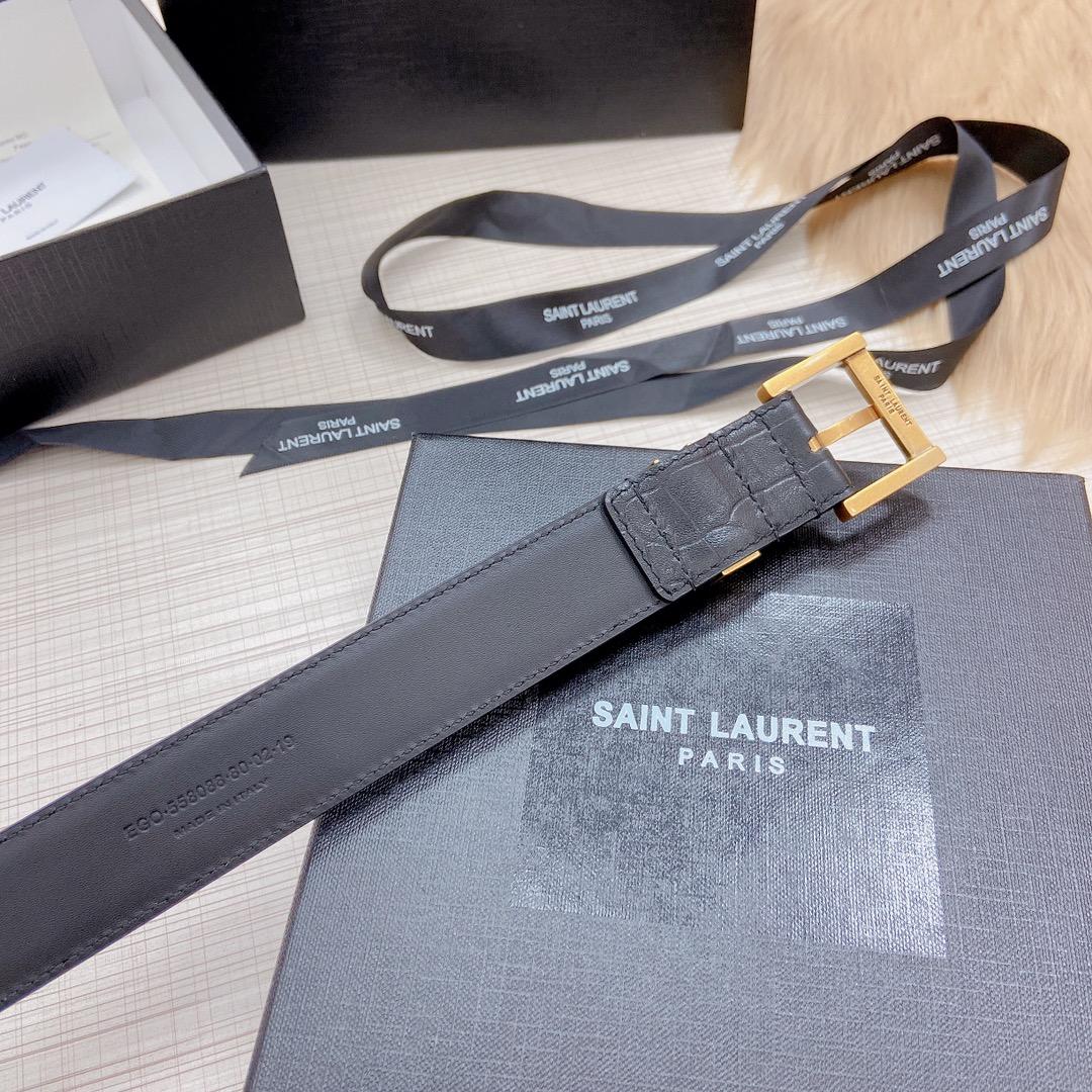 Saint Laurent Leather Belt - DesignerGu