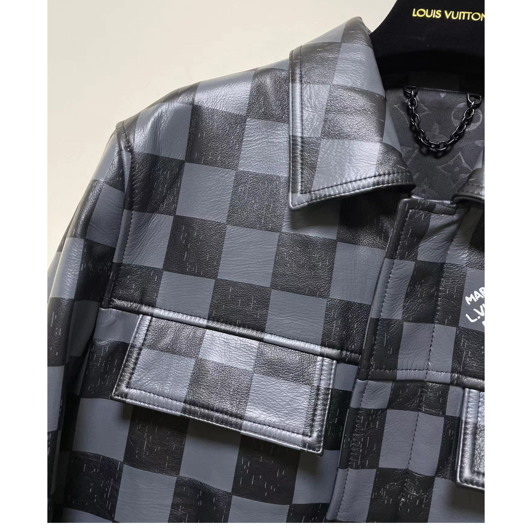 Louis Vuitton Damier Leather Jacket       1A9A0W - DesignerGu