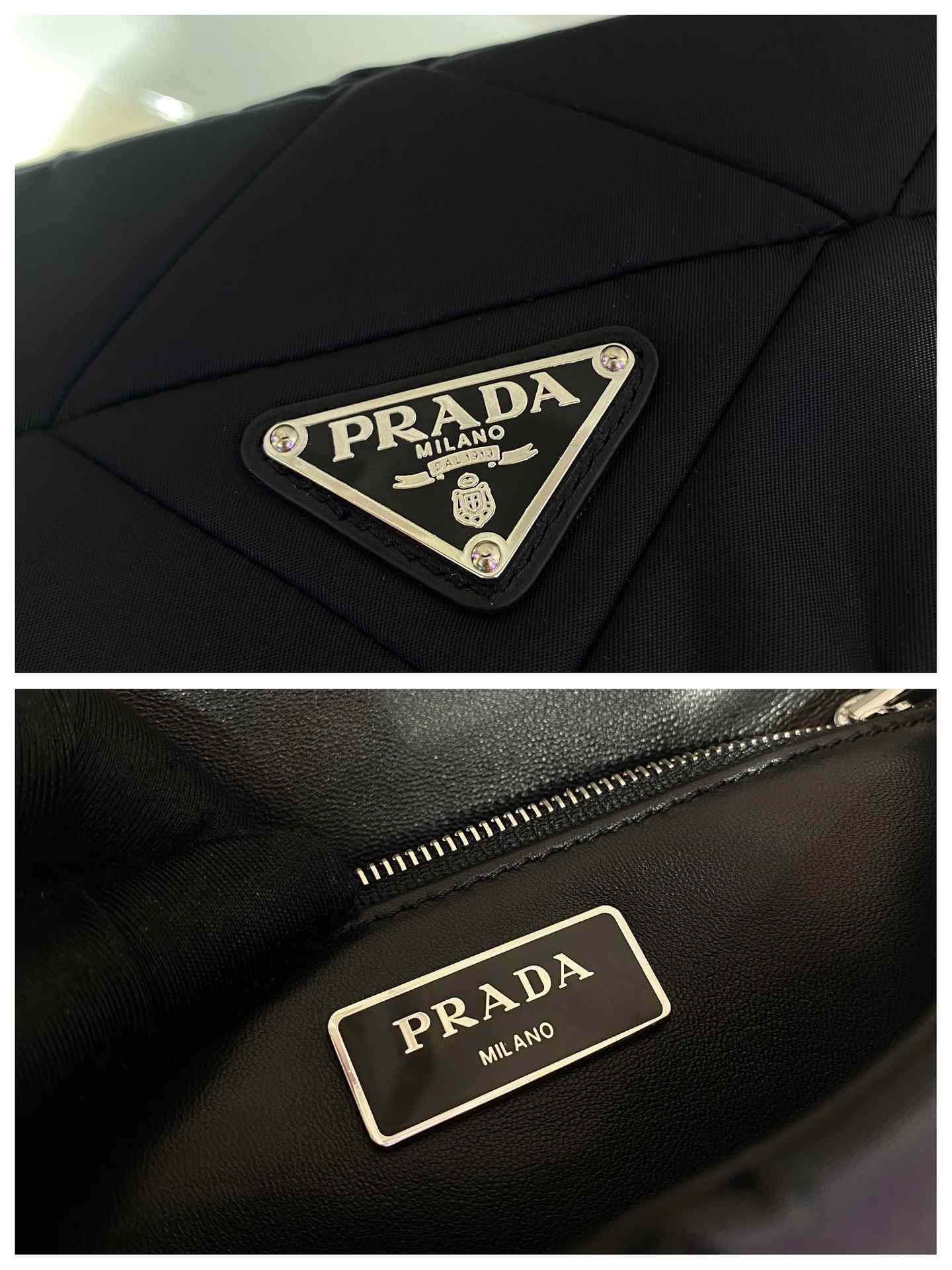 Prada System Nappa Leather Patchwork Bag(21-16-7cm) - DesignerGu