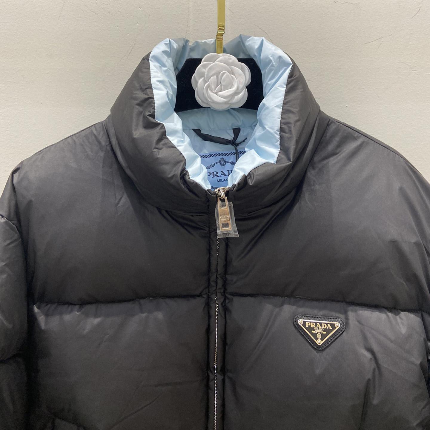 Prada Re-Nylon Cropped Down Jacket - DesignerGu