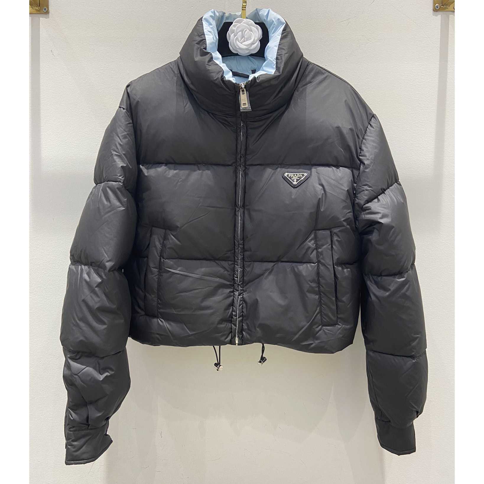 Prada Re-Nylon Cropped Down Jacket - DesignerGu