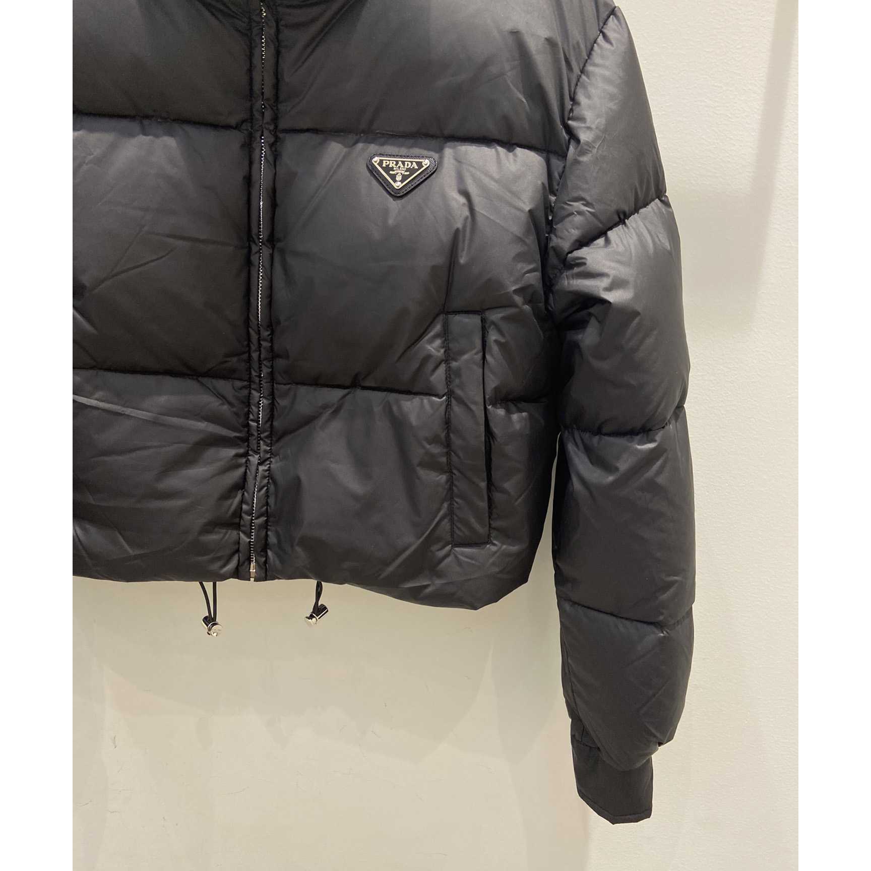 Prada Re-Nylon Cropped Down Jacket - DesignerGu