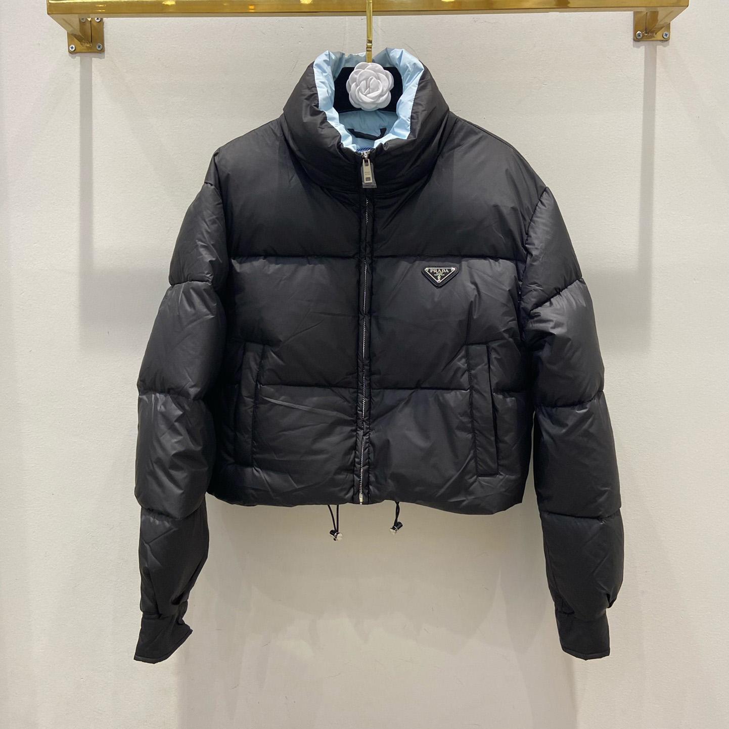 Prada Re-Nylon Cropped Down Jacket - DesignerGu