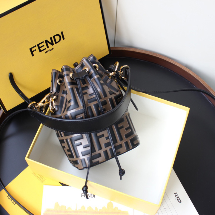 Fendi Mon Tresor Brown Leather Mini-Bag(18-12-10cm) - DesignerGu