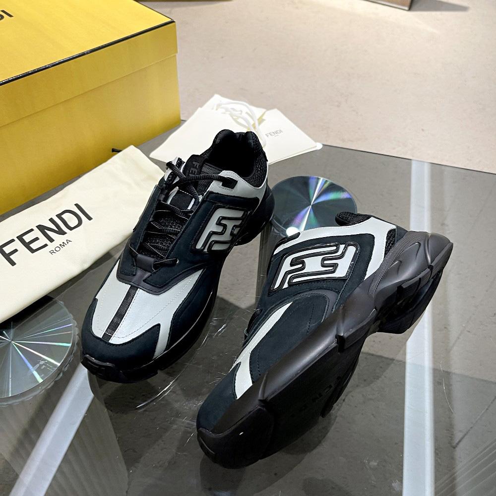 Fendi Faster Trainers Leather Low-Tops Sneakers - DesignerGu