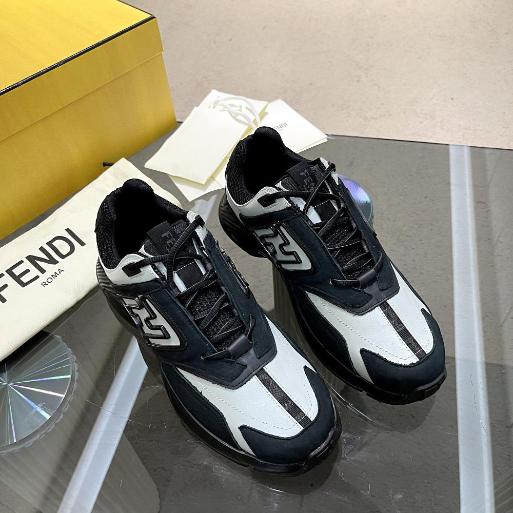 Fendi Faster Trainers Leather Low-Tops Sneakers - DesignerGu