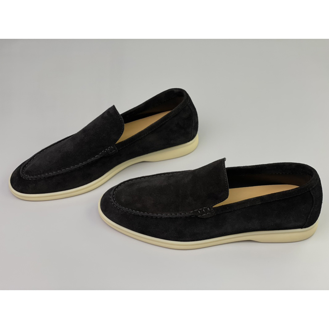 Loro Piana Summer Walk Loafers In Black - DesignerGu