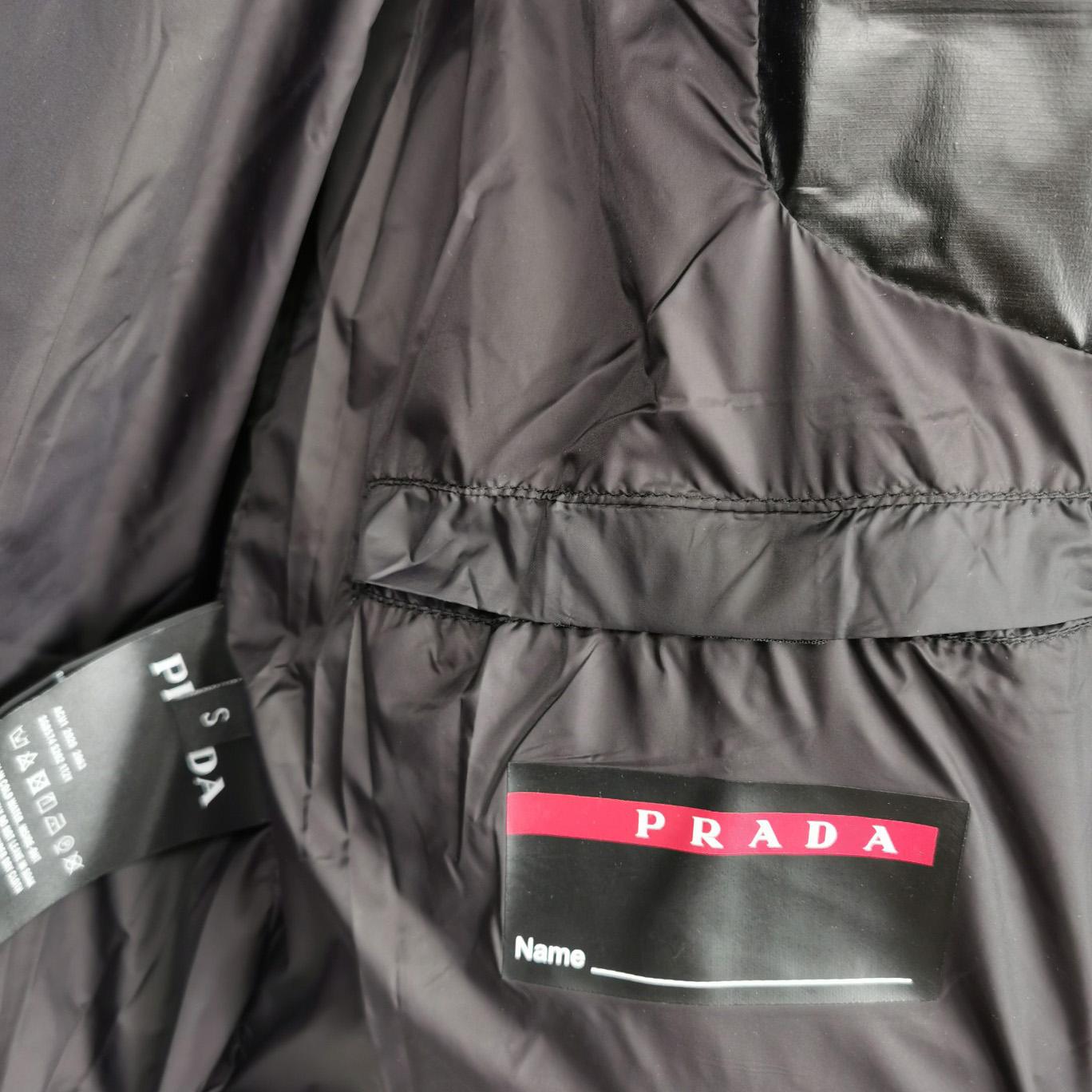 Prada Cropped Technical Nylon Down Jacket - DesignerGu