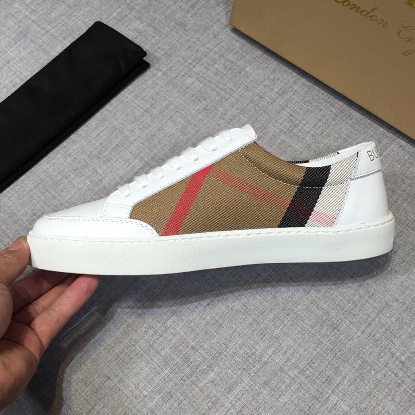 Burberry House Check And Leather Sneakers - DesignerGu