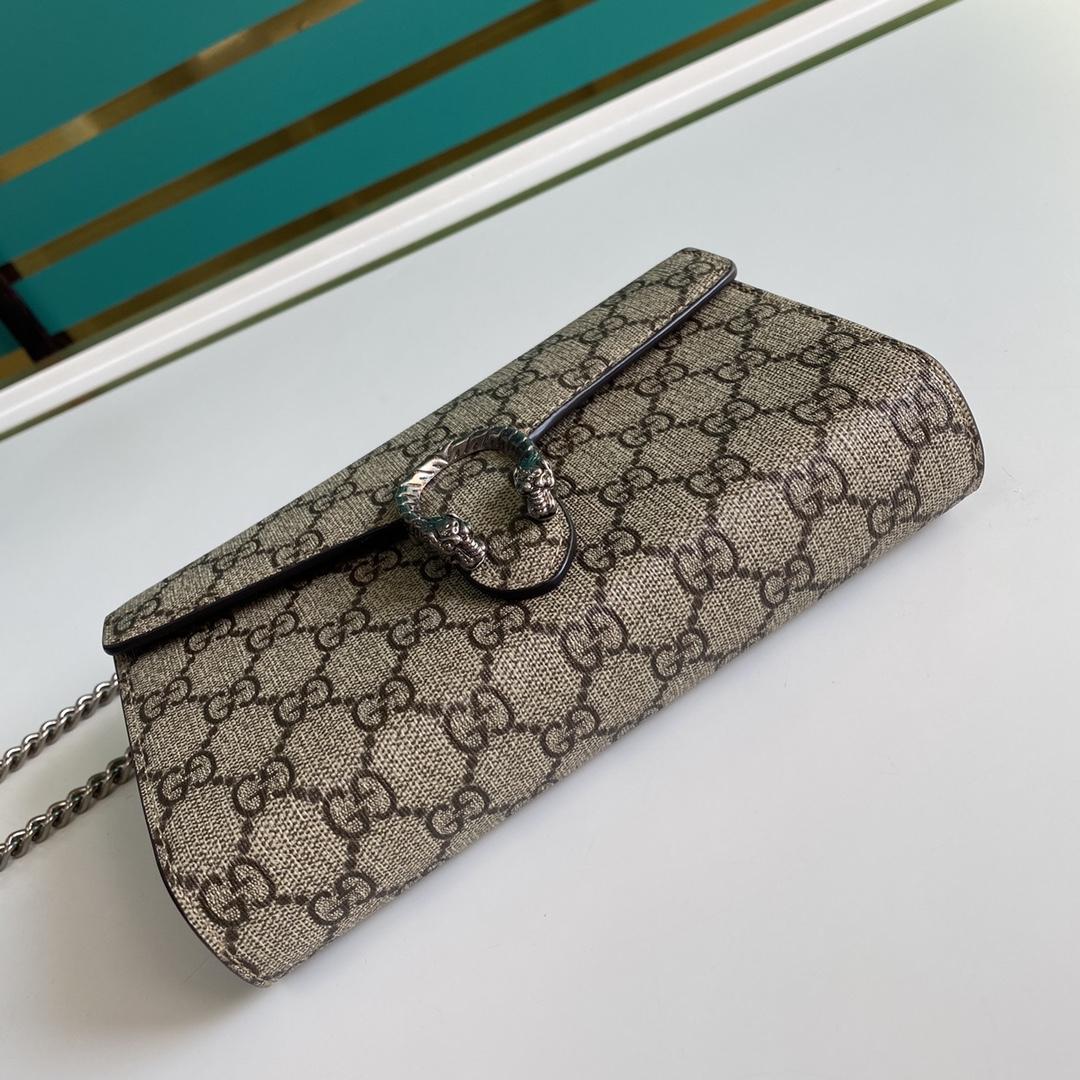 Gucci Dionysus GG Supreme Chain Wallet(20-13.5-4CM) - DesignerGu