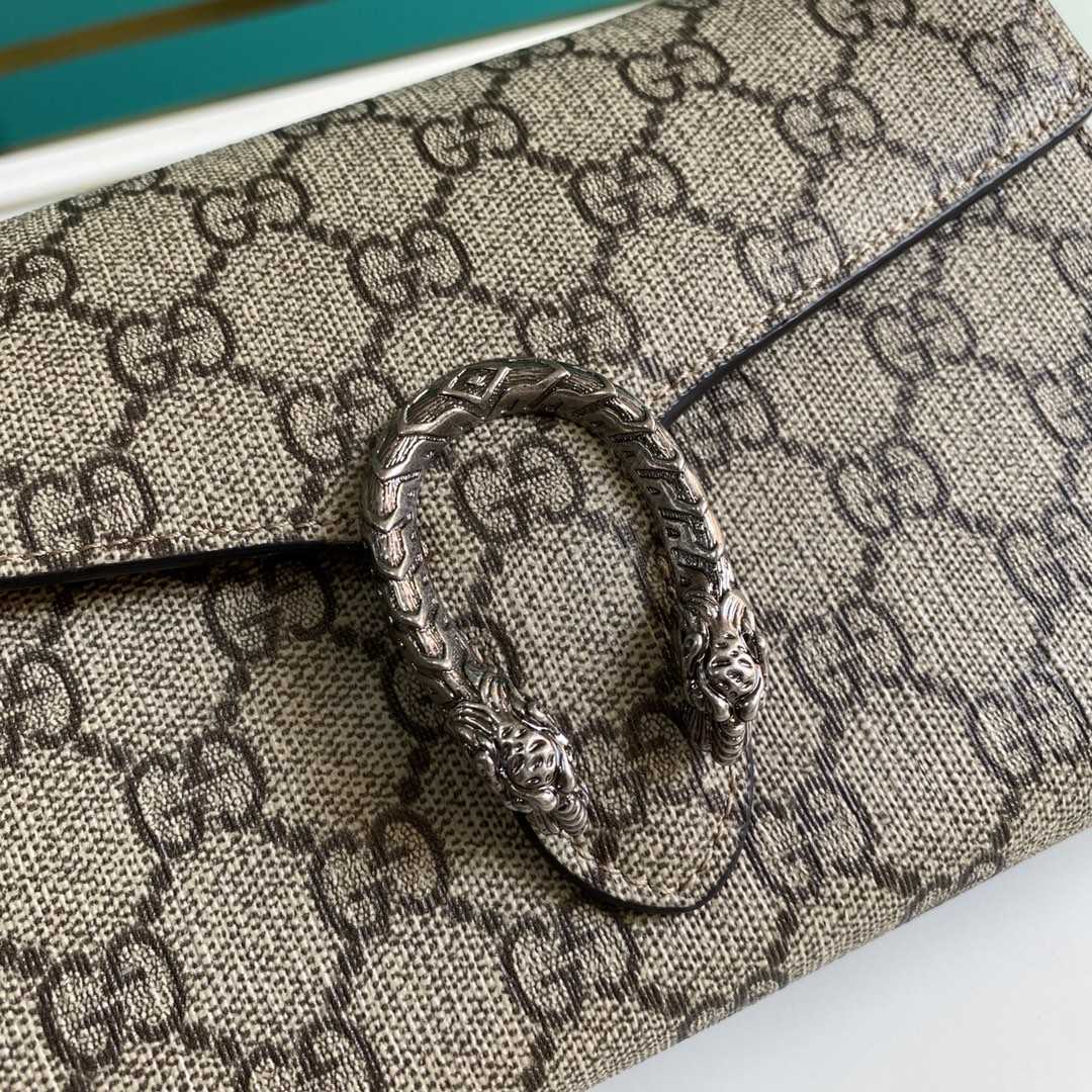 Gucci Dionysus GG Supreme Chain Wallet(20-13.5-4CM) - DesignerGu