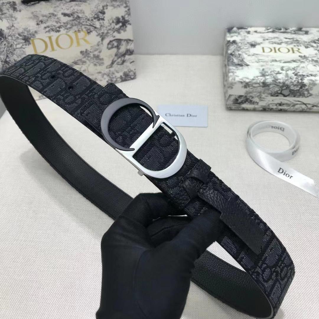 Dior Leather Belt With 'CD' Buckle - DesignerGu