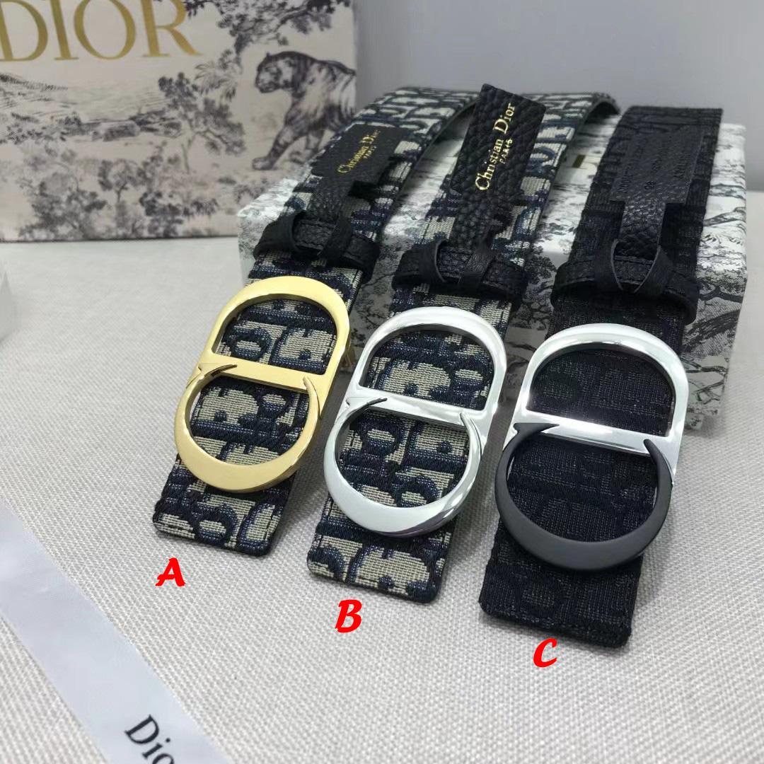 Dior Leather Belt With 'CD' Buckle - DesignerGu