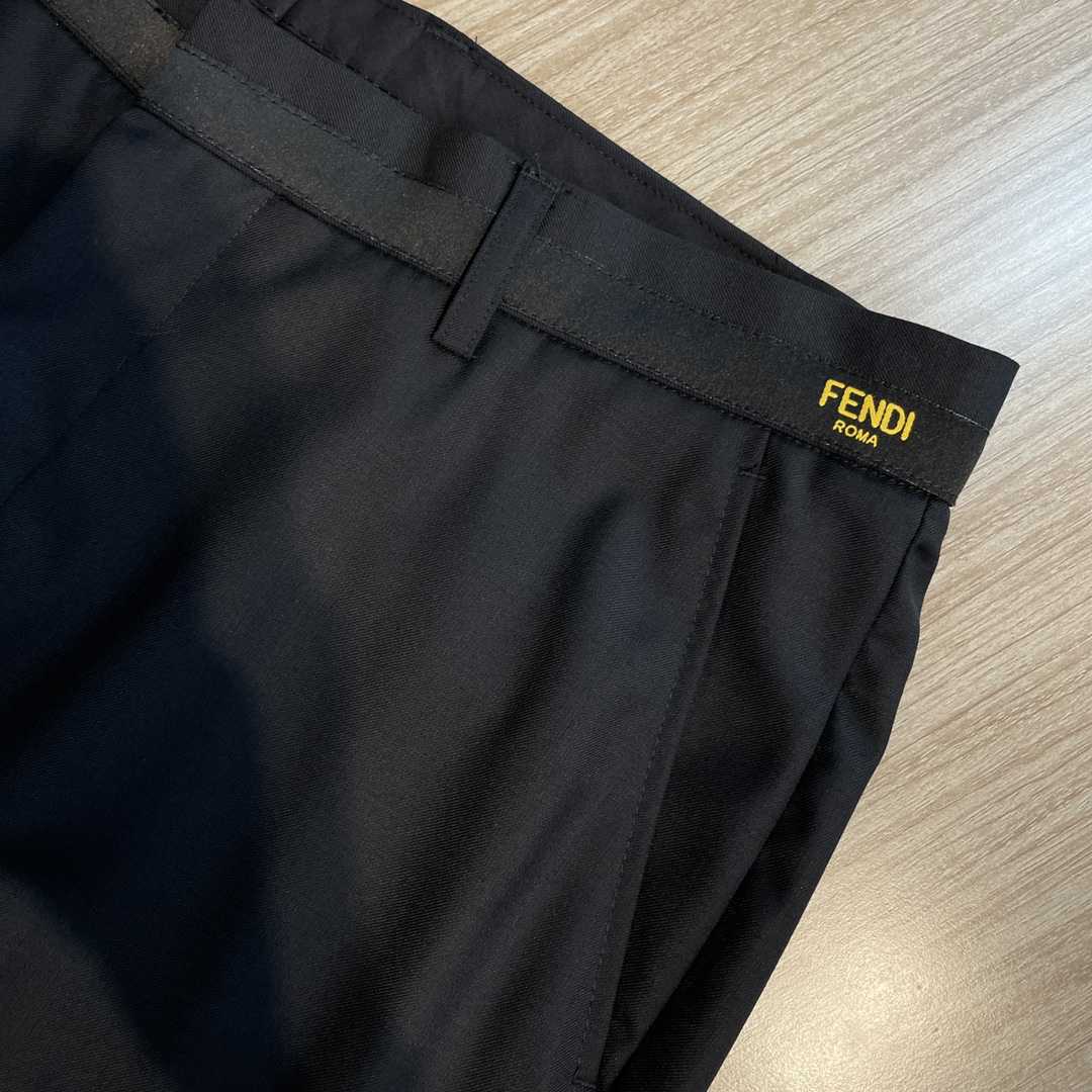 Fendi Black Cotton Blazer & Pants - DesignerGu