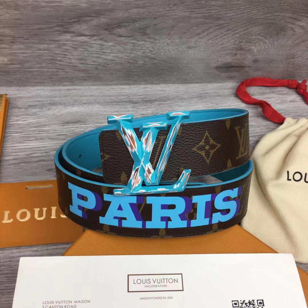 Louis Vuitton LV Pyramide Cities Exclusive 40MM Reversible Belt—Paris - DesignerGu