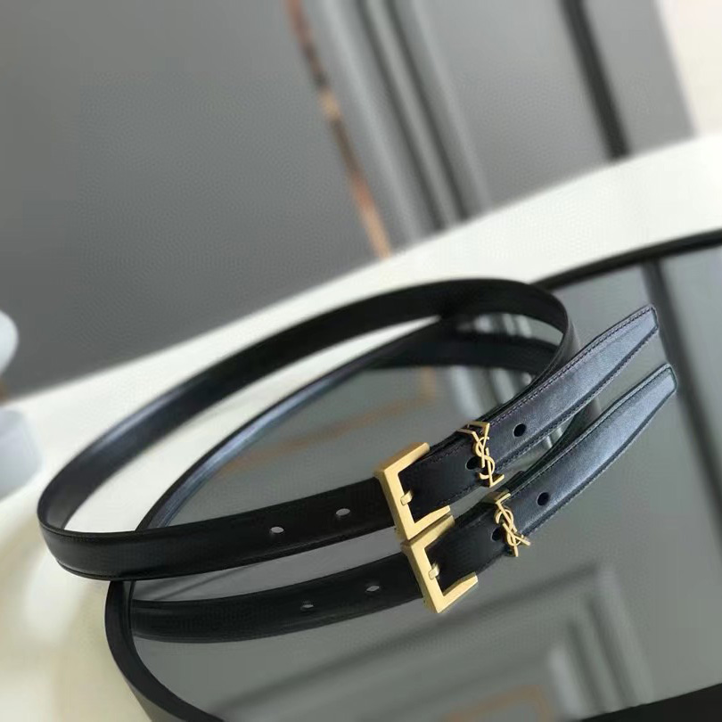 Saint Laurent Leather Belt  (20mm/30mm) - DesignerGu