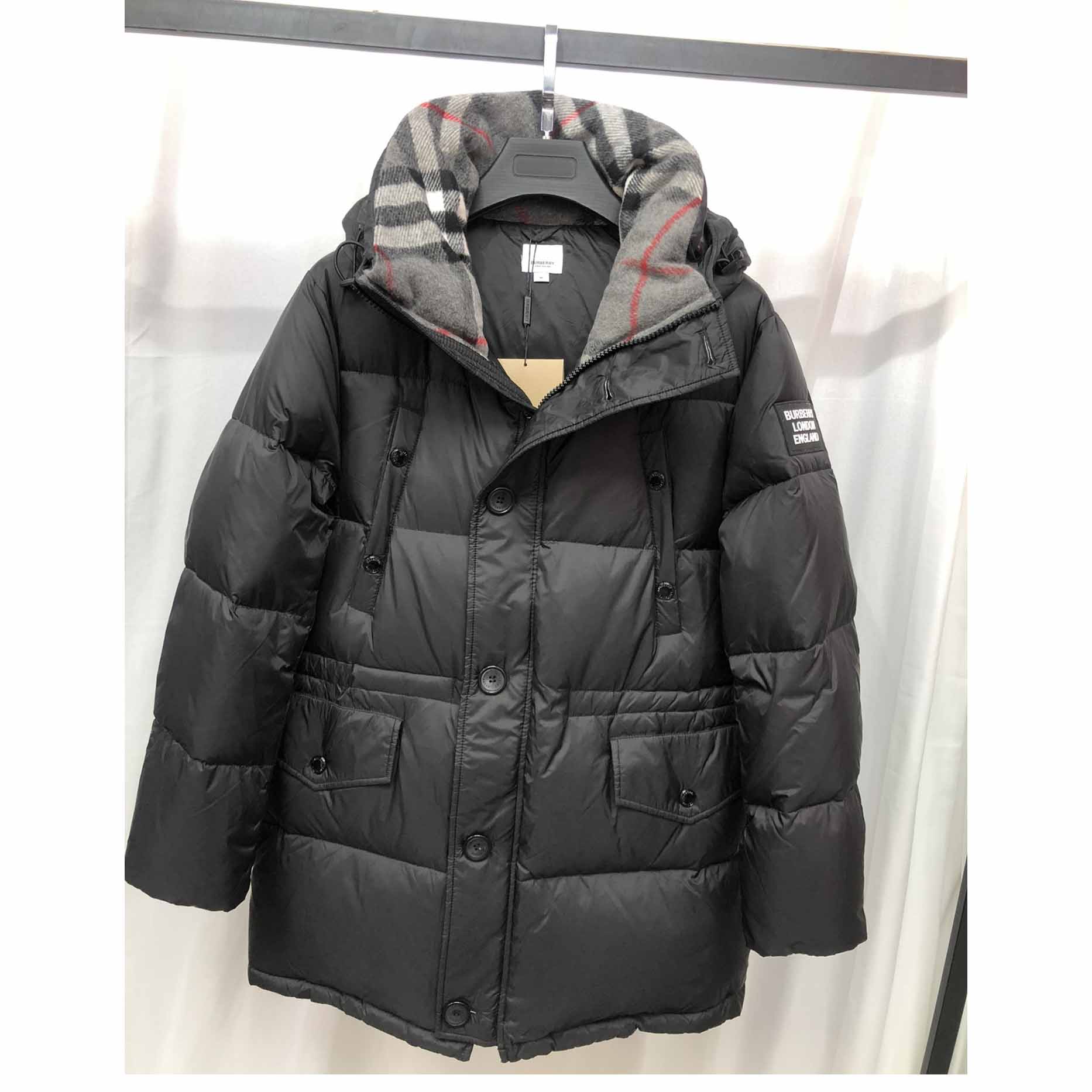 Burberry Logo Appliqué Nylon Puffer Coat - DesignerGu