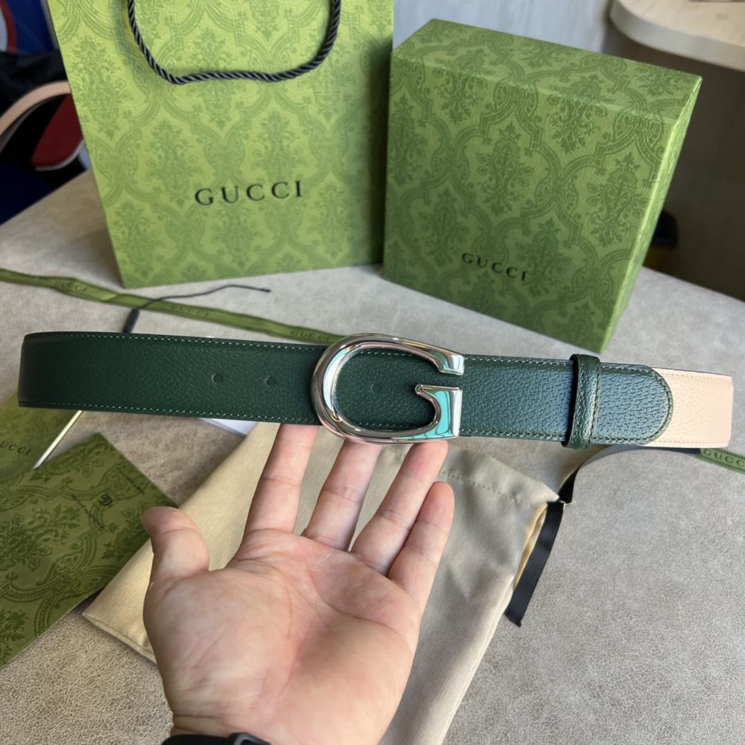 Gucci Two-Tone Belt With G Buckle - DesignerGu