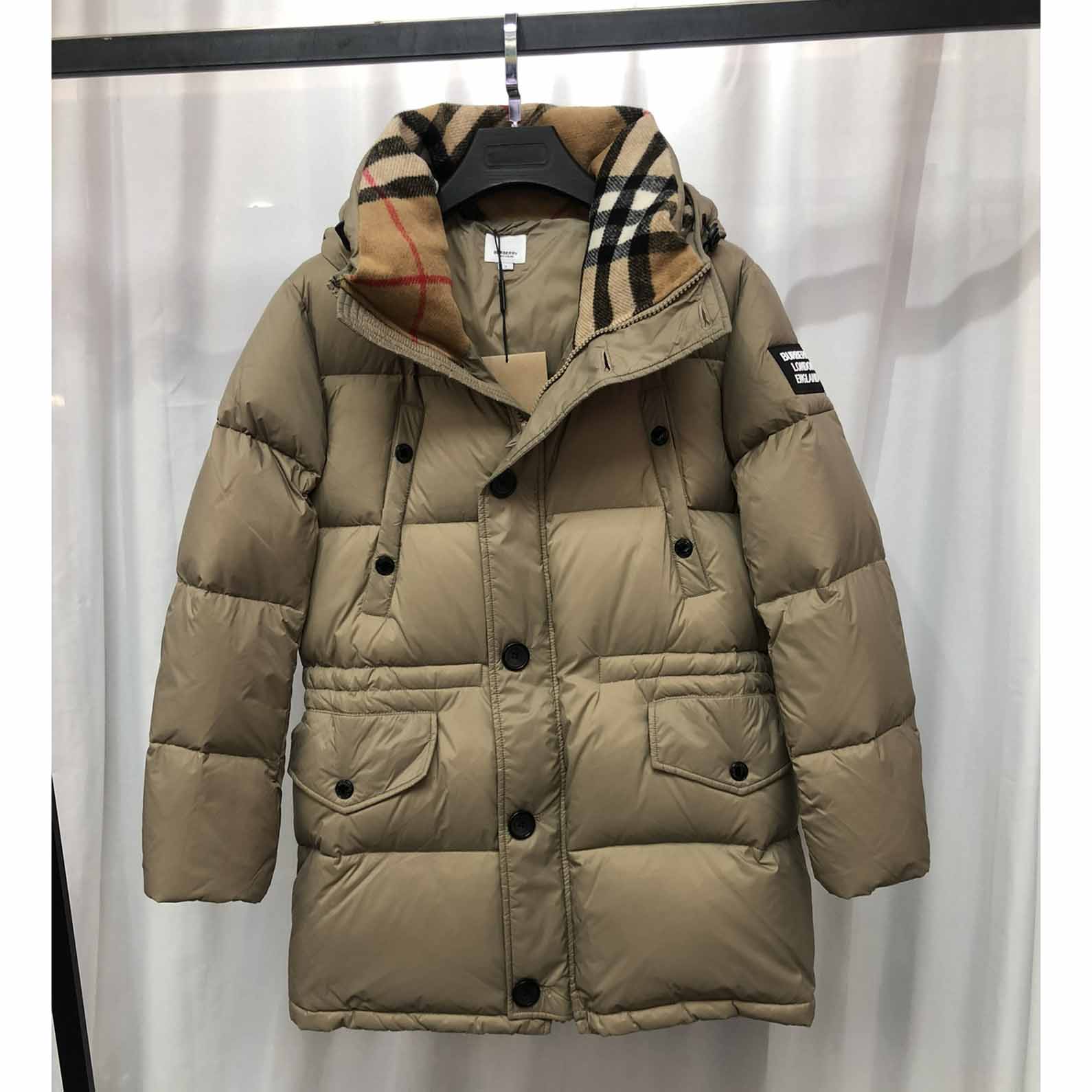 Burberry Logo Appliqué Nylon Puffer Coat - DesignerGu