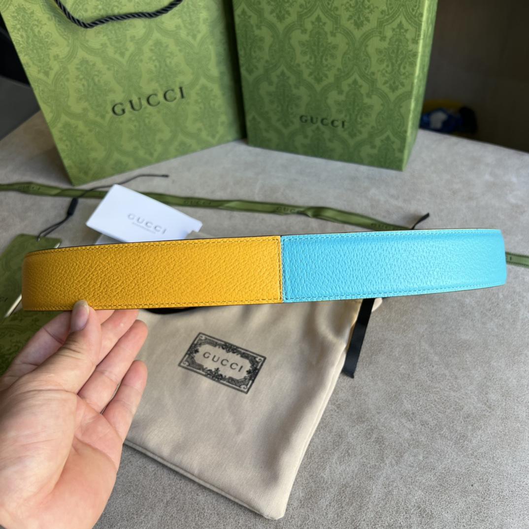 Gucci Two-Tone Belt With G Buckle - DesignerGu