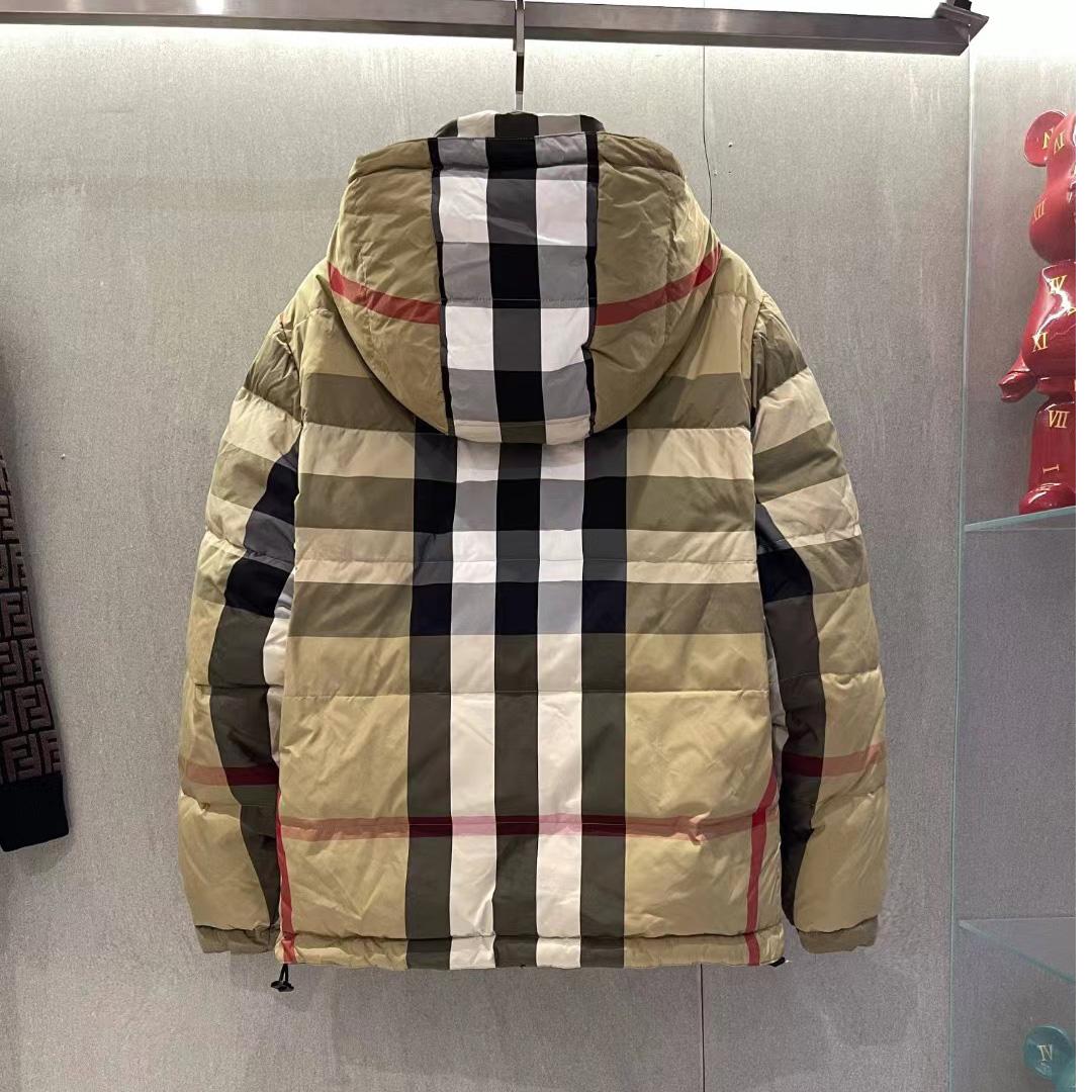 Burberry Reversible Exaggerated Check Nylon Puffer Jacket - DesignerGu