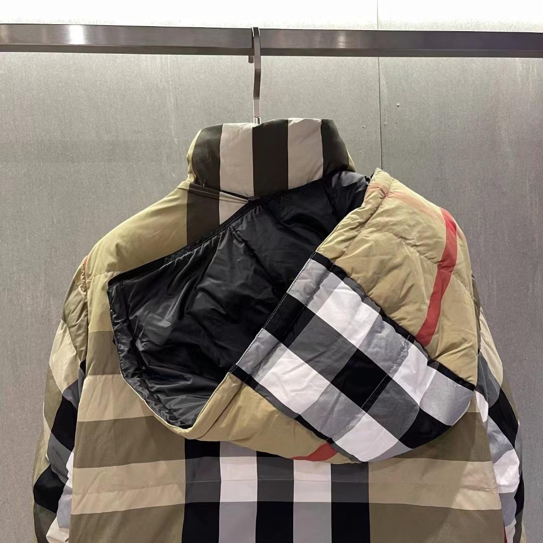 Burberry Reversible Exaggerated Check Nylon Puffer Jacket - DesignerGu