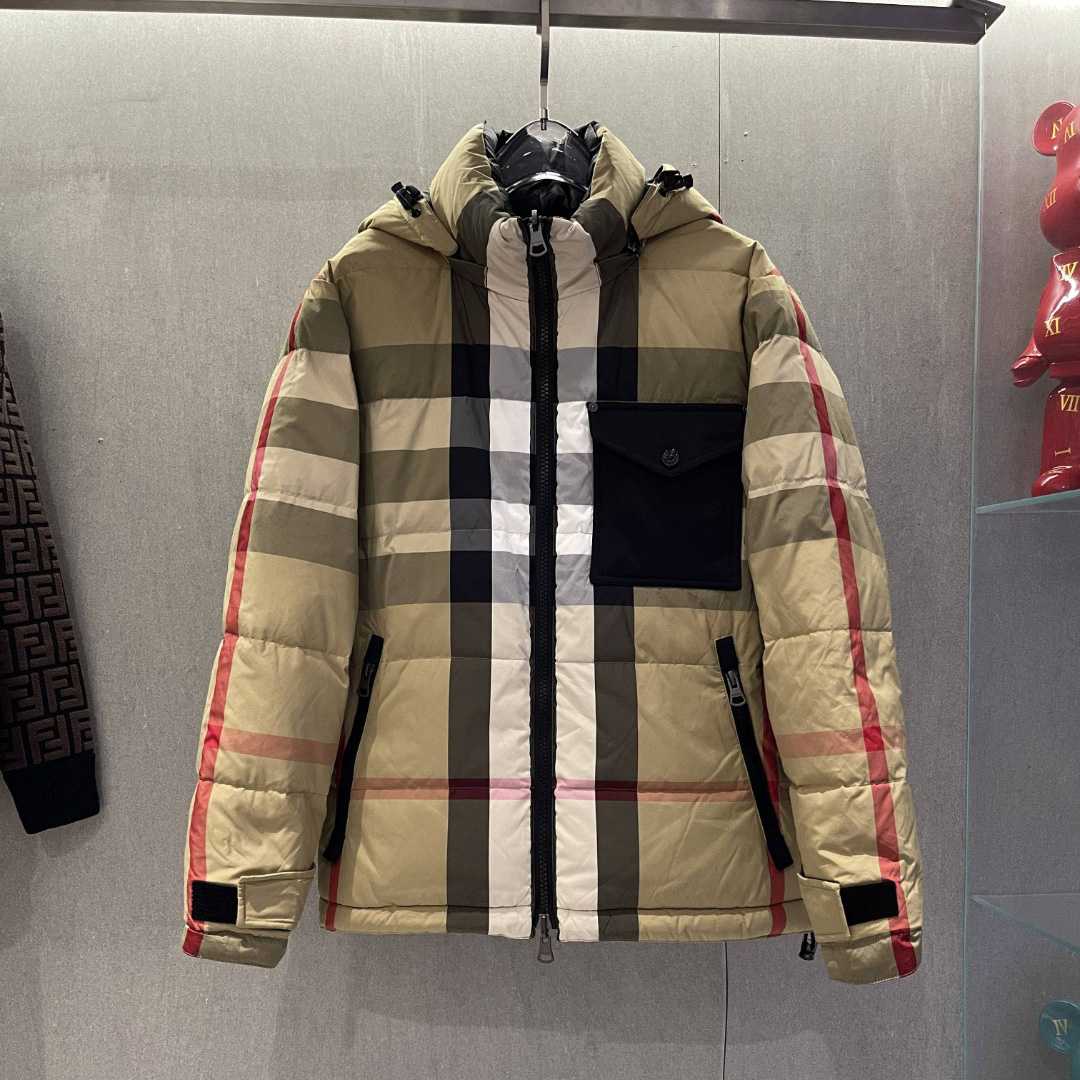 Burberry Reversible Exaggerated Check Nylon Puffer Jacket - DesignerGu