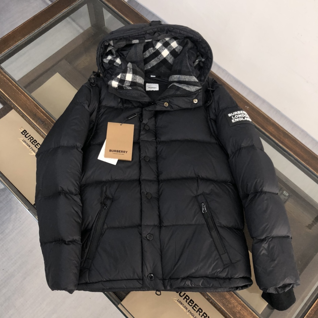 Burberry Hooded Quilted Nylon Down Jacket With Detachable Sleeves - DesignerGu