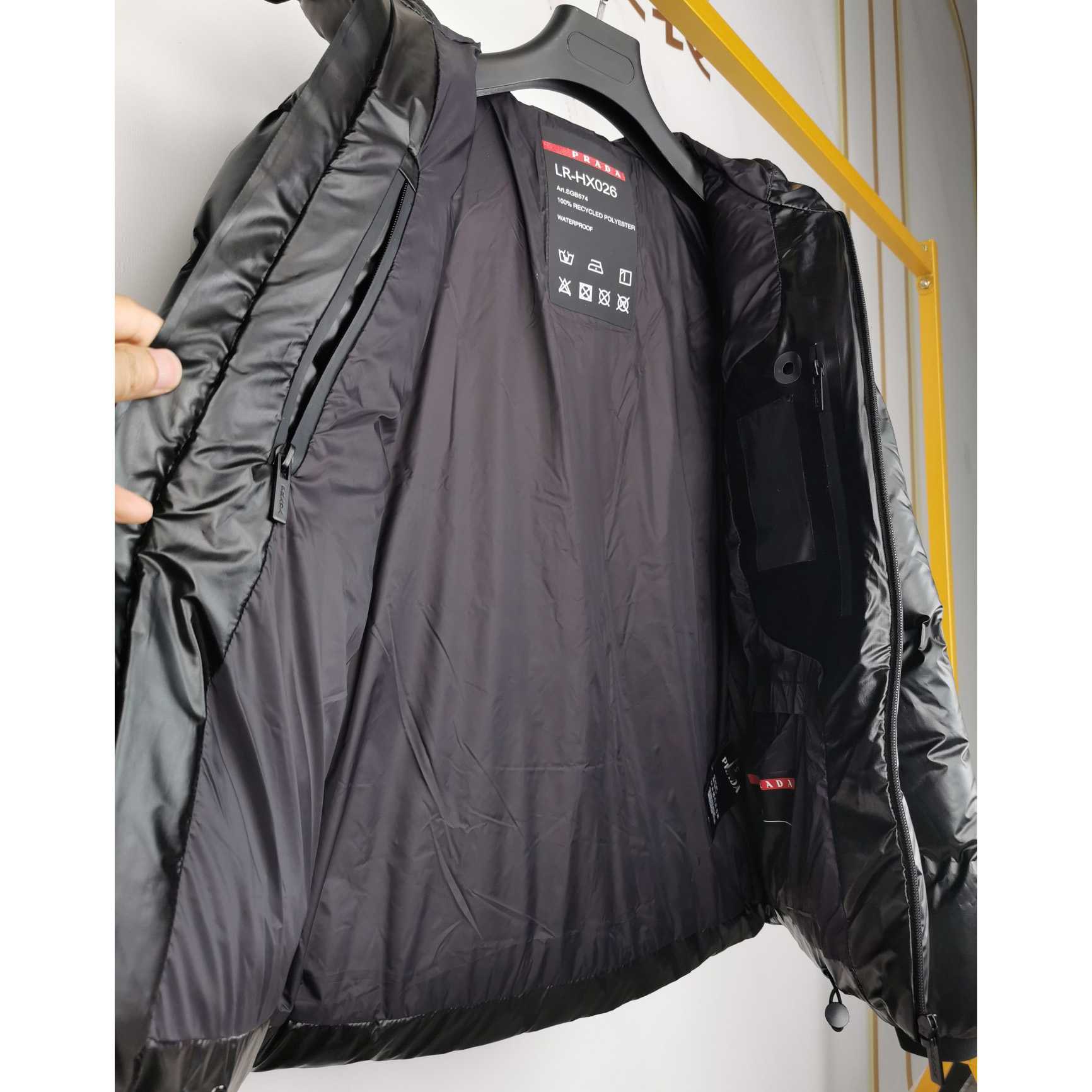 Prada Light Nylon Hooded Puffer Jacket - DesignerGu