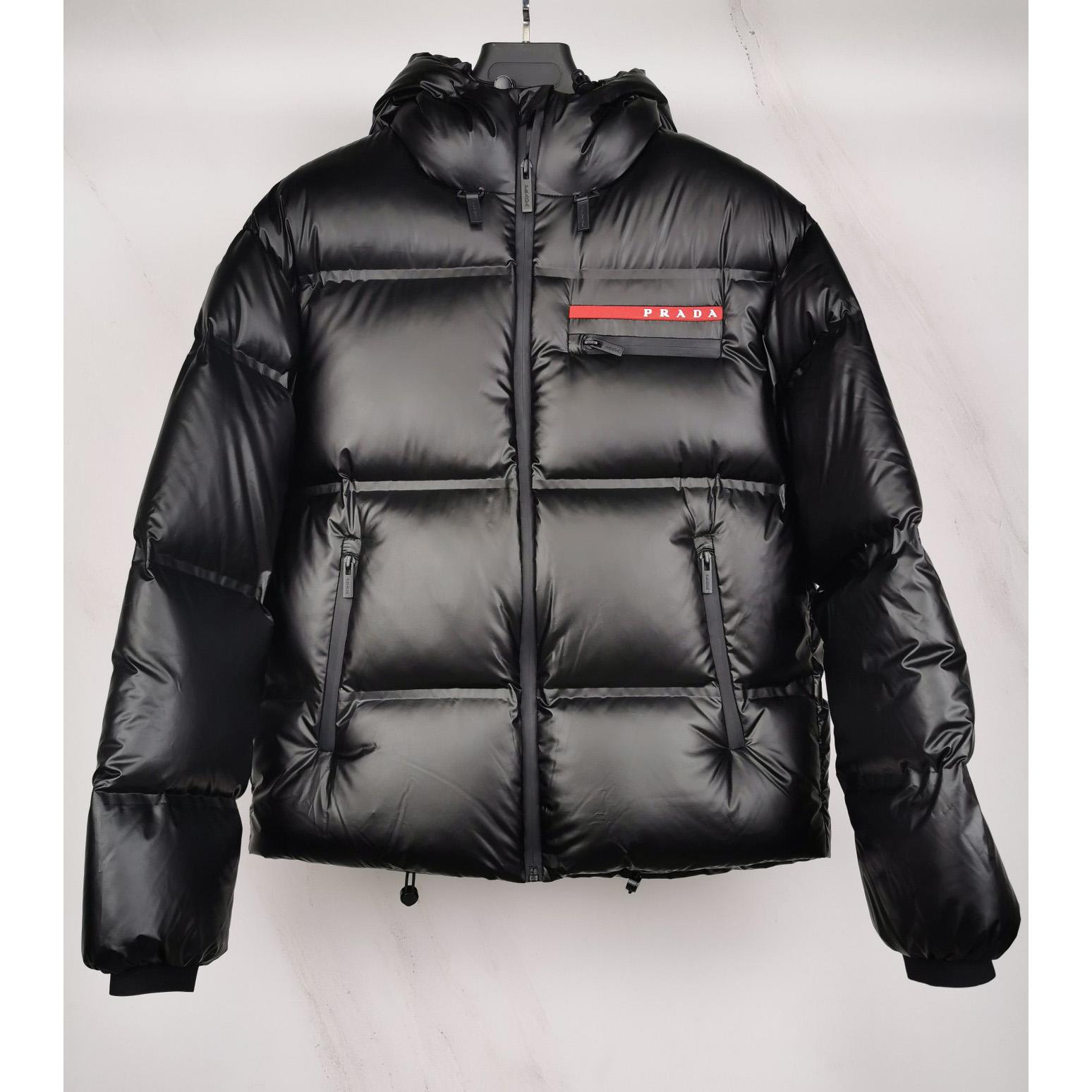 Prada Light Nylon Hooded Puffer Jacket - DesignerGu