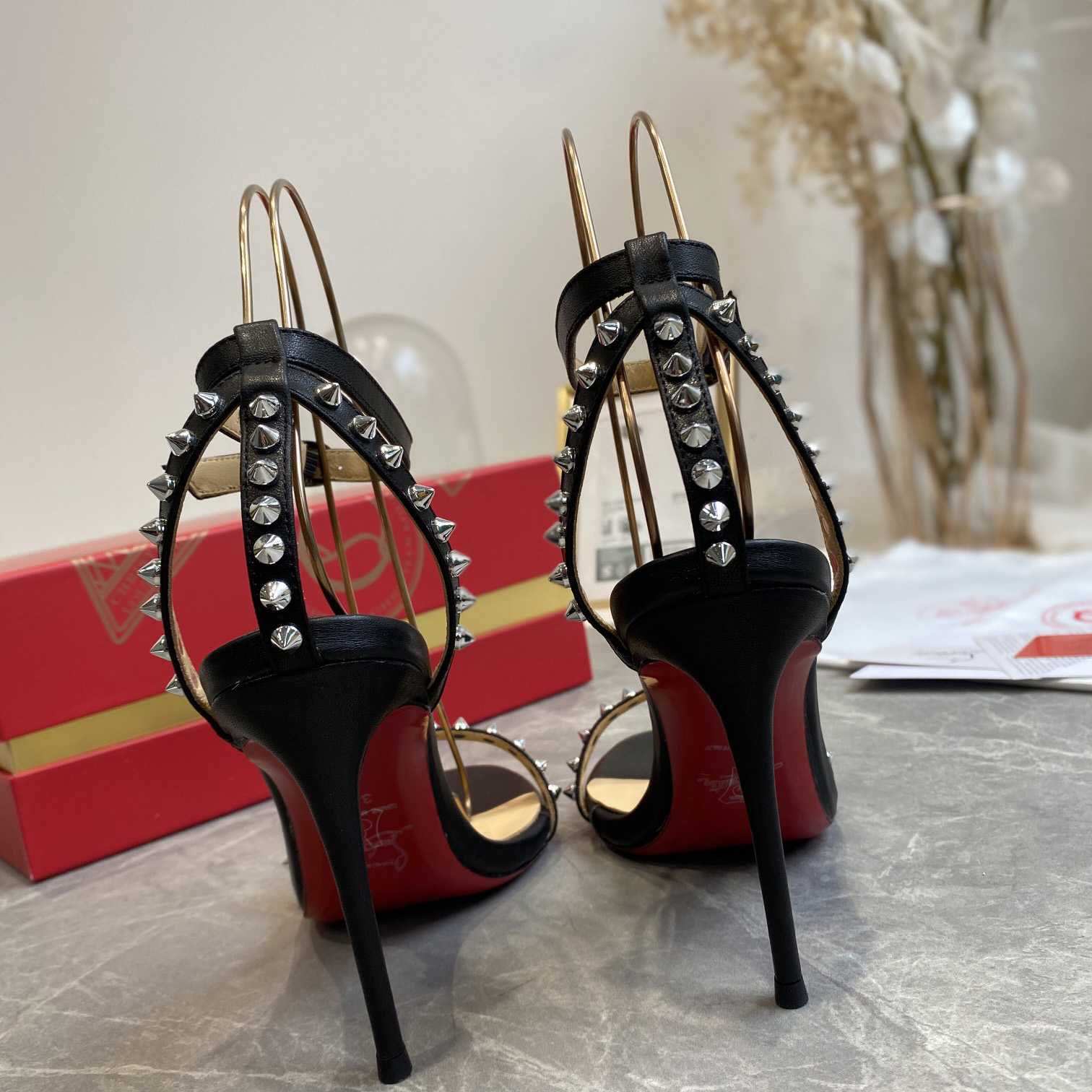 Christian Louboutin So Me Spike 70 Leather Sandals - DesignerGu