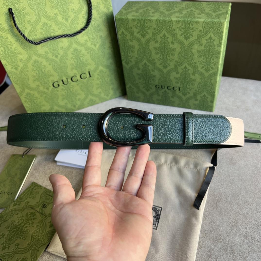 Gucci Two-Tone Belt With G Buckle - DesignerGu