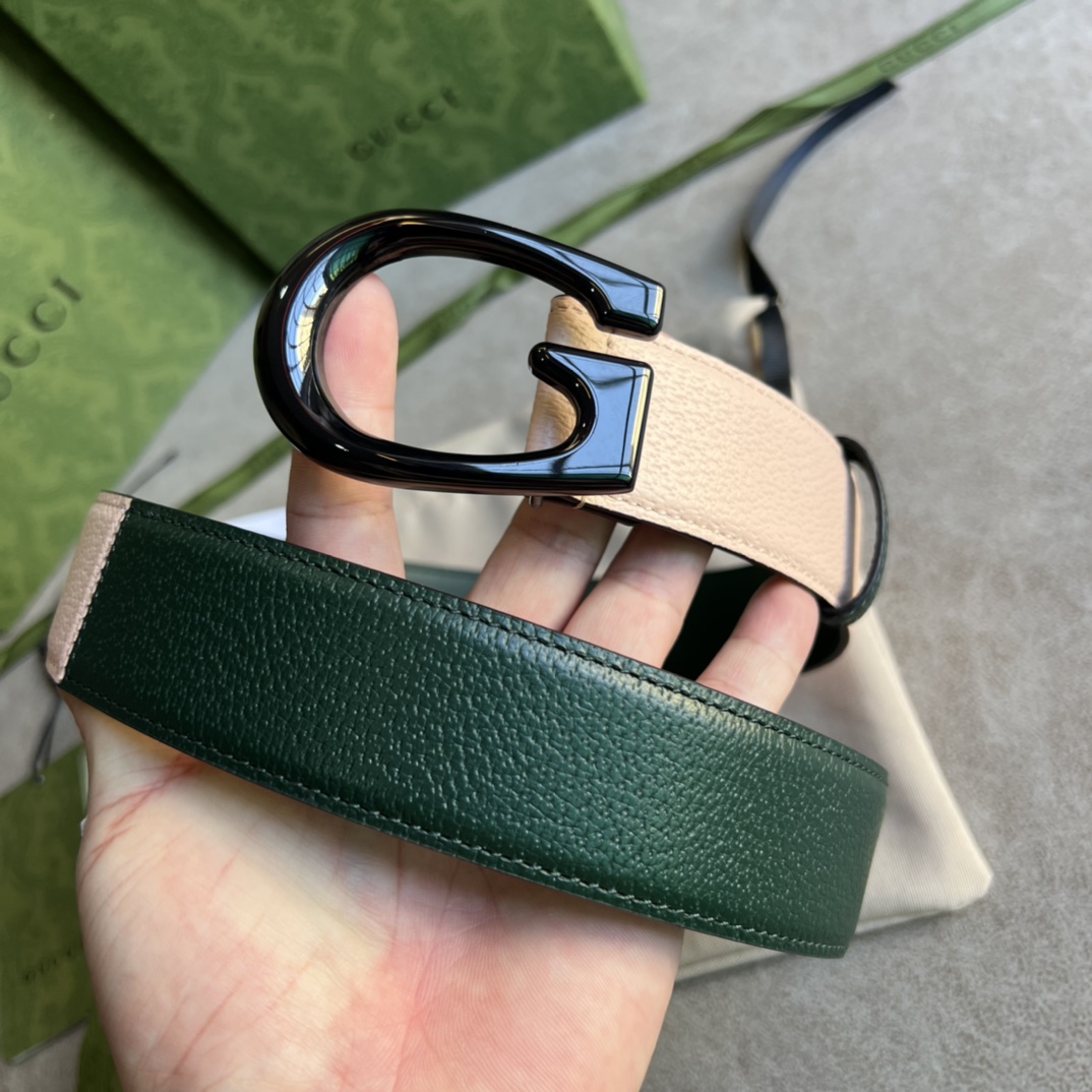 Gucci Two-Tone Belt With G Buckle - DesignerGu