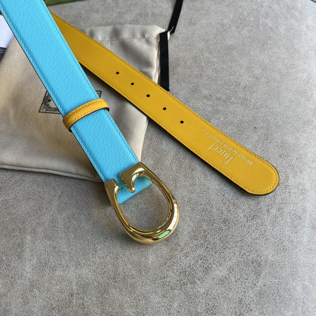 Gucci Two-Tone Belt With G Buckle - DesignerGu