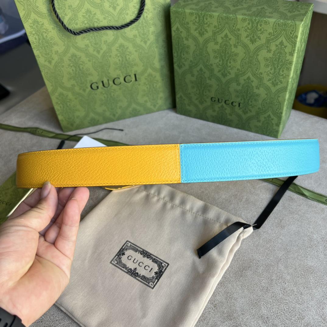 Gucci Two-Tone Belt With G Buckle - DesignerGu