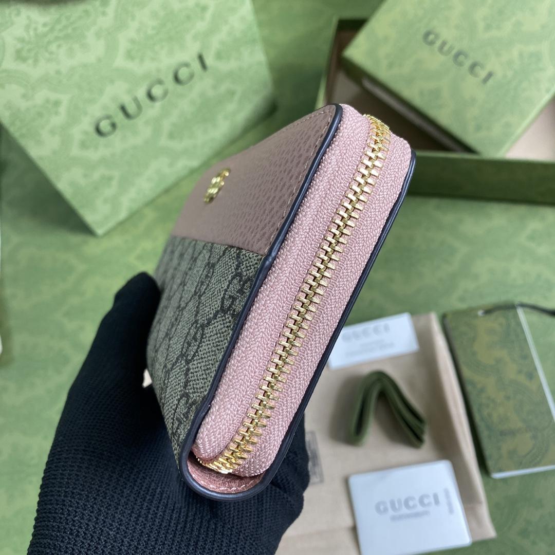 Gucci GG Marmont Zip Around Wallet(19-10-3.5cm)    - DesignerGu